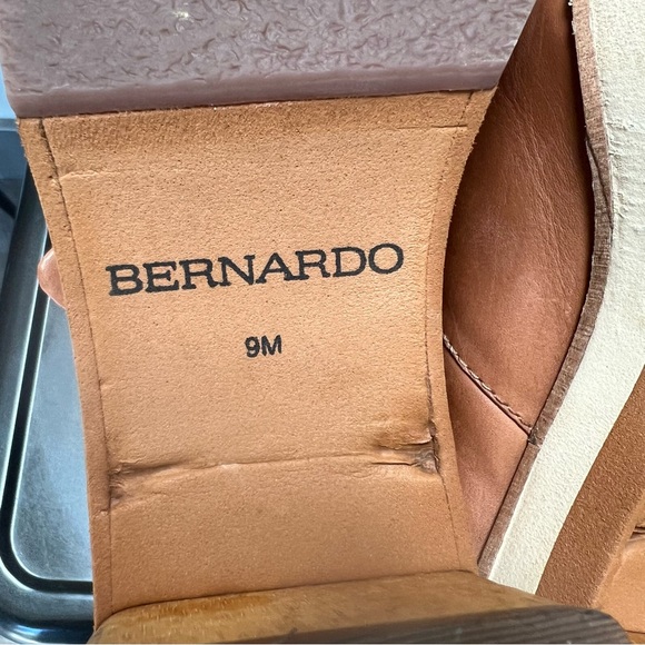 BERNARDO SADIE Leather platform knot bow mule clogs|sz 9 - Picture 6 of 10